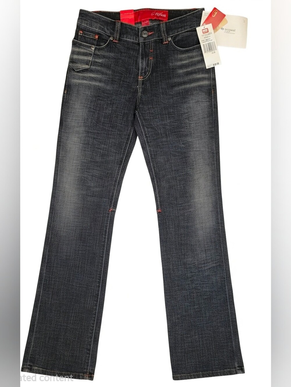 VTG Ecko Red Women's Jeans Size 5 NWT Y2K Dark Wash Contrast Stitching Flare